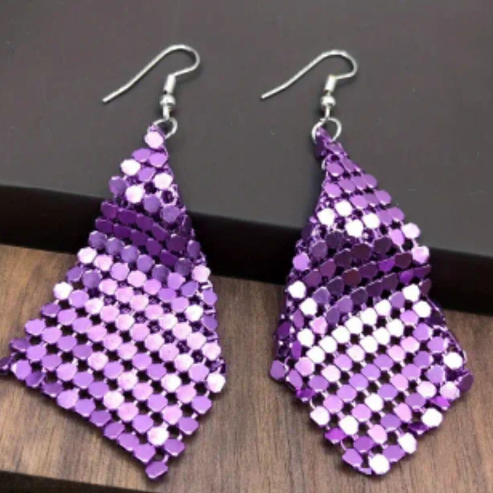 Purple Sequin earrings